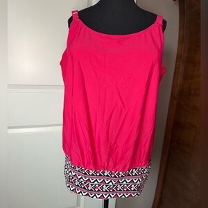 Stylish Pink Women's Tankini Top